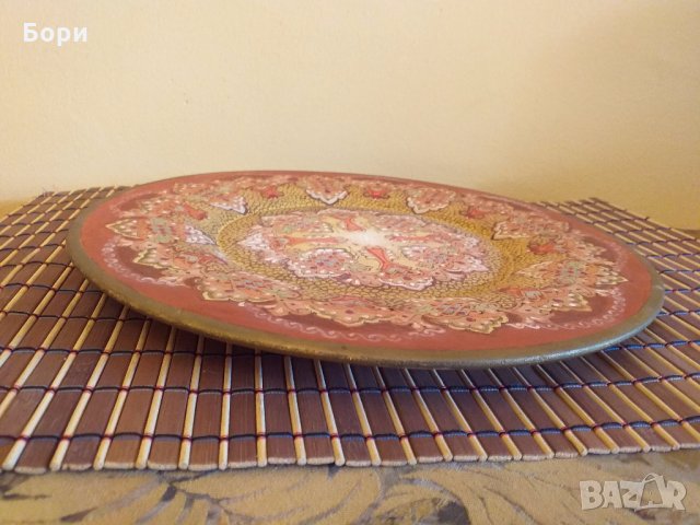 Ръчно рисувана дървена чиния, снимка 6 - Картини - 27912542