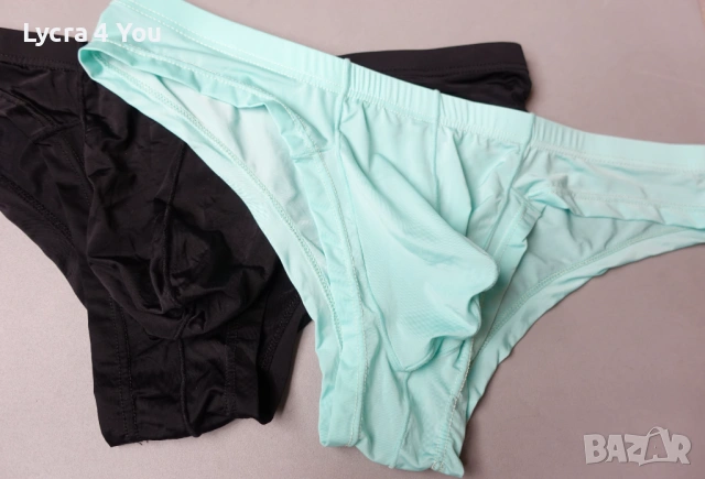 XL мъжки слипове в черно и светло синьо, снимка 2 - Бельо - 53376165