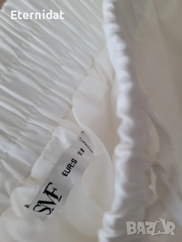 Нова бяла пола лен и памук , снимка 3 - Поли - 51445433