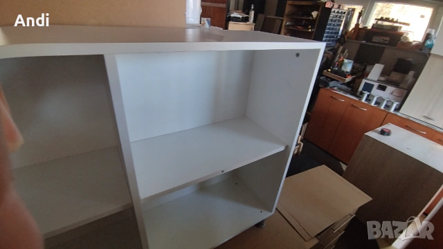 Шкаф - етажерка с 4 рафта 92/32/120 ПДЧ бял, снимка 2 - Шкафове и рафтове - 53331645