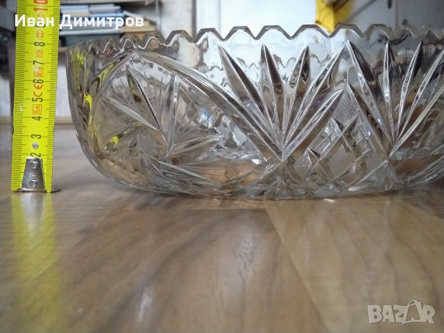 Старинна кристална фруктиера 24/8, / Antique crystal fruit bowl, снимка 5 - Антикварни и старинни предмети - 36691149