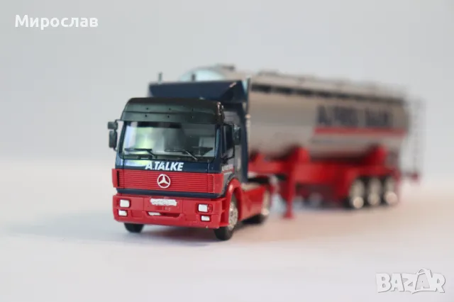 HERPA H0 1/87 MERCEDES ЦИЛОЗ ЦИСТЕРНА КАМИОН ТИР МОДЕЛ, снимка 12 - Колекции - 50142914