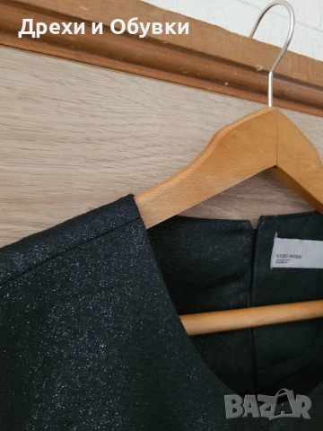 Официална черна рокля с блясък VERO MODA , снимка 3 - Рокли - 52688259