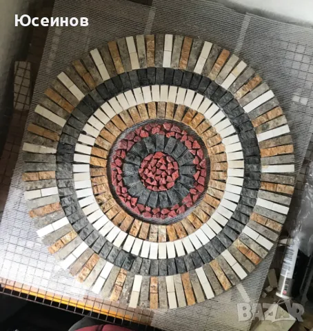 Мозайка( пано ) от естествен камък - Травертин,мрамор, снимка 4 - Други - 49664192