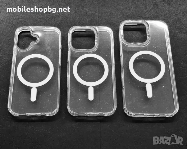 iPhone 16, 16 Pro, 16 Pro Max кейс брокат MagSafe прозрачен  