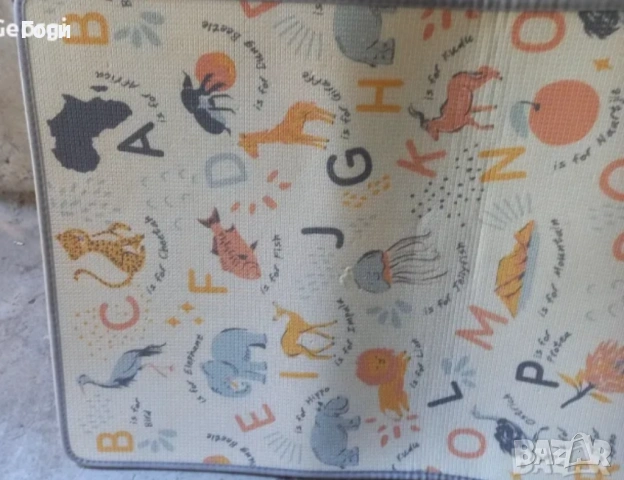 Детска постелка за земята . Размери 100х 170. Може да се навие и да се прибира , снимка 2 - Мебели за детската стая - 53330079