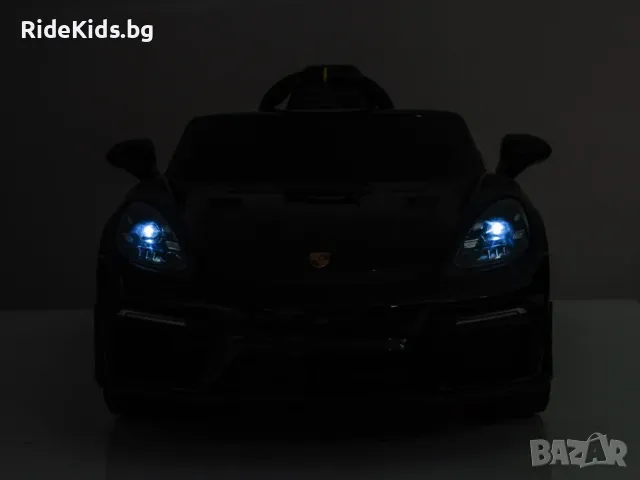 Porsche Spyder RS 12V – Детска акумулаторна кола, Черна, EVA гуми, снимка 9 - Детски велосипеди, триколки и коли - 49731131