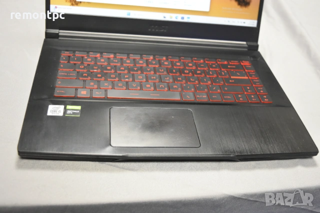 Gaming Laptop MSI GF63 10SCSR I5 16 GB 1650 TI SSD - топ състояние, снимка 5 - Лаптопи за игри - 53232154