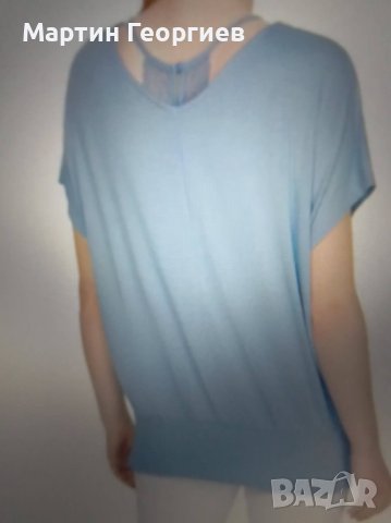 ефектна блуза с къс ръкав, снимка 2 - Други - 38449817