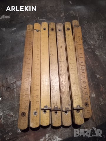 Стари Ретро Български Дървени Метри.