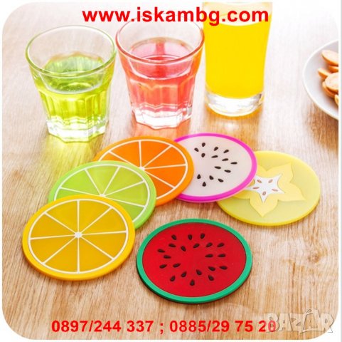 КОМПЛЕКТ СИЛИКОНОВИ ПОДЛОЖКИ ЗА ЧАШИ ПЛОДЧЕТА - код 2128, снимка 5 - Други стоки за дома - 26789370