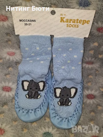 чорапи с кожена подметка, снимка 10 - Бебешки чорапи - 47905611