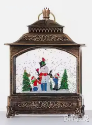 Коледна лампа със сняг и коледни орнаменти, снимка 2 - Декорация за дома - 47564284