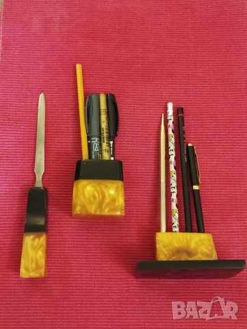 Комплект за бюро от каталин, СССР. , снимка 4 - Антикварни и старинни предмети - 43968996