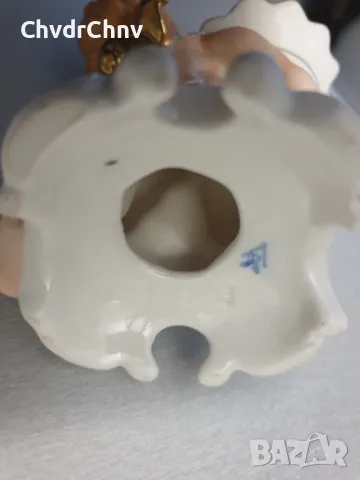 Goebel 10см/2бр чифт Гьобел Германия малки стари немски порцеланови свещници-ангелчета, снимка 7 - Антикварни и старинни предмети - 49117265