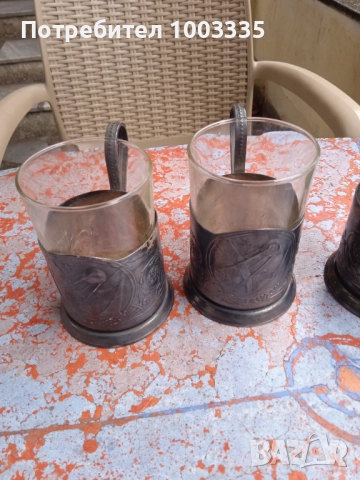 Редки посребрени подстакани Спутник , снимка 6 - Антикварни и старинни предмети - 52891704