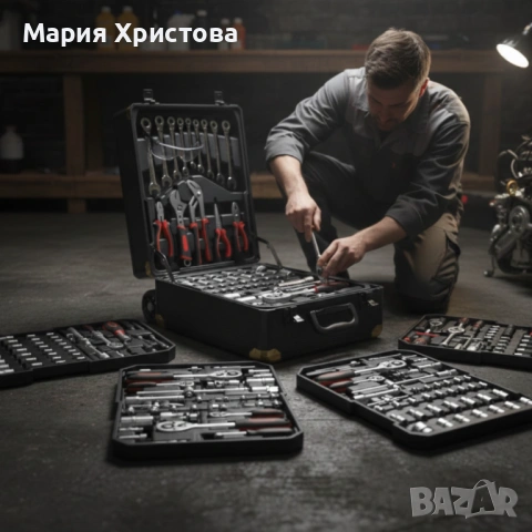 Куфар с инструменти– 599 части, професионален алуминиев тролей комплект, снимка 4 - Куфари с инструменти - 53114543