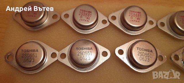Нови транзистори TOSHIBA 2SD551 -NPN и 2SB 681 -PNP , снимка 4 - Други - 38139436