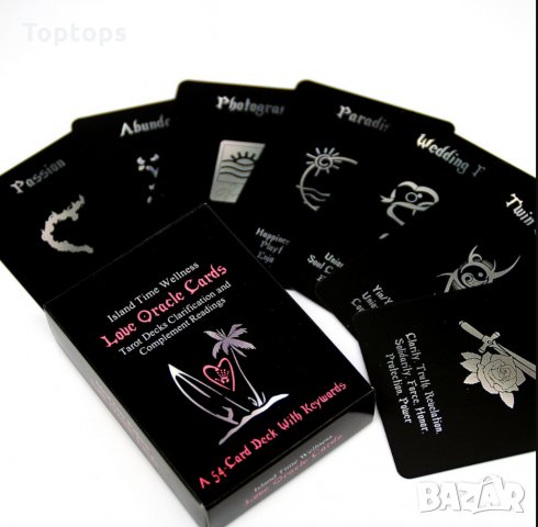 Любовен оракул,54 карти: Island Wellness Love Oracle Cards в три цвята, снимка 6 - Карти за игра - 34704886