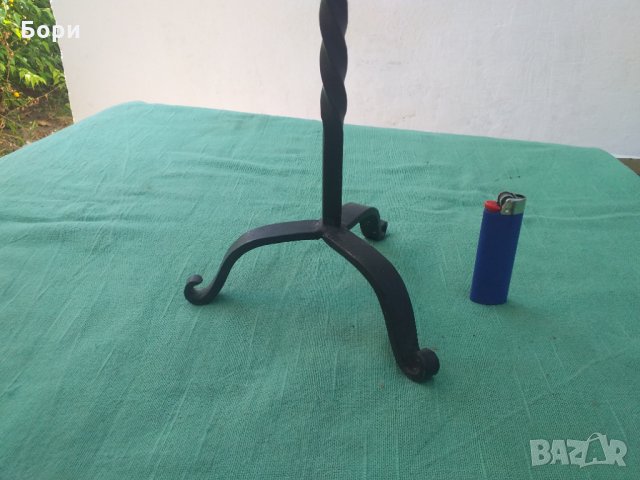 Голям свещник ковано желязо, снимка 2 - Други - 33636640