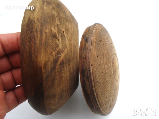 СТАРА ДЪРВЕНА КУПА С КАПАК- СОЛНИЦА, снимка 6 - Антикварни и старинни предмети - 43764683