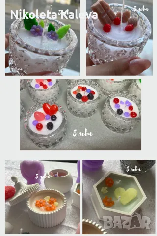 Ръчно изработени свещи от соев восък, снимка 8 - Ръчно изработени сувенири - 47969101