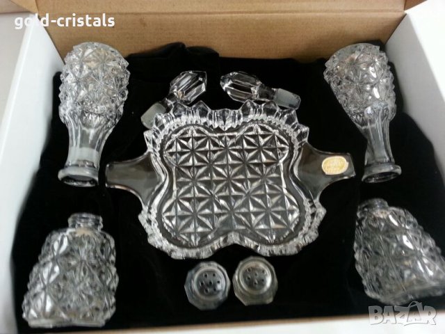 кристален комплект бохемия чехословакия, снимка 2 - Антикварни и старинни предмети - 26223592