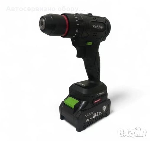 Комплект 7 в 1 акумулаторни инструменти 36V 10Ah с 4 батерии и куфар STAHLMAYER BLACK, снимка 3 - Куфари с инструменти - 51741595