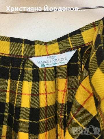 Мини плисирана вълнена пола на Marks and Spencer., снимка 8 - Поли - 52266416