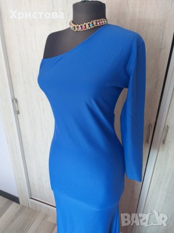 Нова дълга рокля в синьо за повод - 32.00лв., снимка 8 - Рокли - 21610920