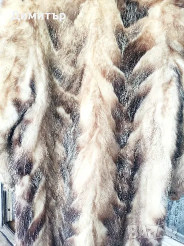 Дамско кожено палто от естествен косъм кожух естествена кожа  норка , визон ., снимка 5 - Палта, манта - 48987067