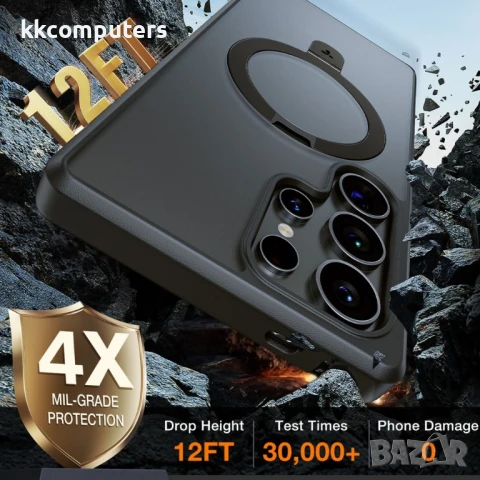 TORRAS Guardian Ostand Калъф за Samsung Galaxy S25 Ultra с MagSafe, Стойка и Скрийн Протектор – Три , снимка 7 - Калъфи, кейсове - 50513822