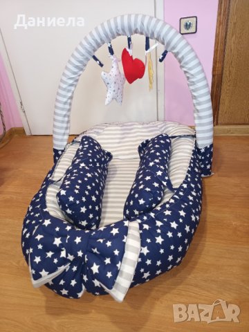 Бебешко гнездо с арка за играчки, снимка 3 - Бебешки легла и матраци - 33214642
