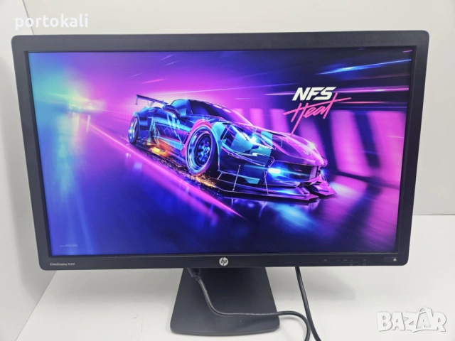 +Гаранция! IPS Монитор HP EliteDisplay E231 23" инча + кабели