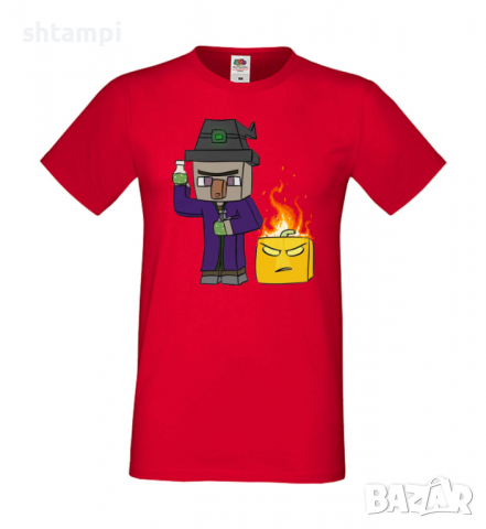 Мъжка тениска майнкрафт Minecraft Witch,Minecraft,Игра,Забавление,подарък,Изненада,Рожден Ден., снимка 16 - Тениски - 36496780