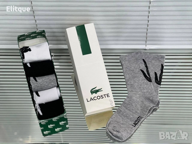 6 чифта чорапи в кутия  Tommy Hilfiger lacoste off white calvin klein louis vuitton moschino , снимка 6 - Дамски чорапи - 52939821