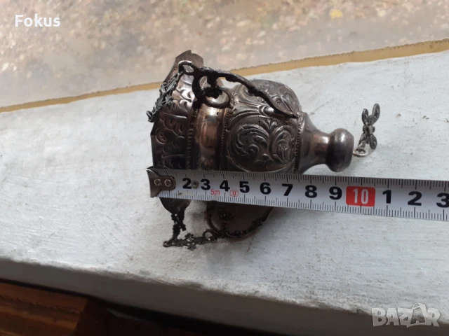 Уникално сребърно кандило религия кръст, снимка 7 - Антикварни и старинни предмети - 51043292