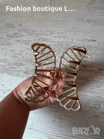 Златна шнола за коса във формата на мида ❤️, снимка 4 - Аксесоари за коса - 52119643