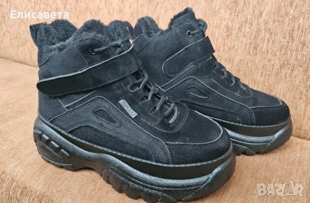 Дамски зимни боти на платформа , снимка 4 - Дамски боти - 48170790