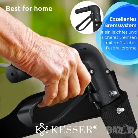 Ролатор за ходене и количка 2 в 1 лека и сгъваема от KESSER, снимка 6 - Инвалидни колички - 49866778