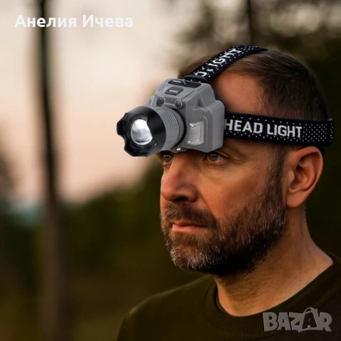 Челник за глава с интелигентно управление с движение и LED дисплей , снимка 8 - Други стоки за дома - 51338422