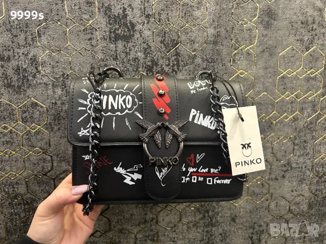 Черна чанта Pinko, снимка 1