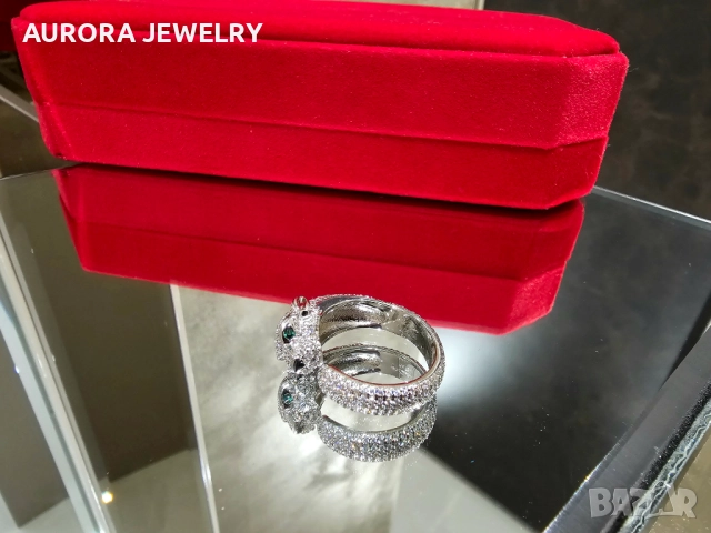 CARTIER Panthere de Cartier White Gold Full Diamonds Дамски Пръстен, снимка 7 - Пръстени - 52879572