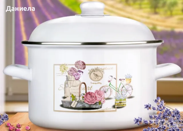 Емайлирана тенджера с капак Brio POMAHC