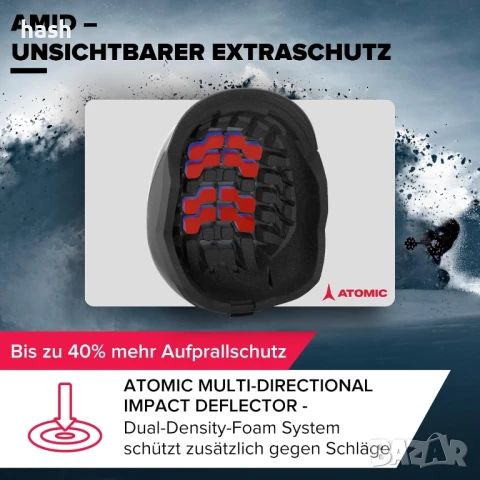Ски каска ATOMIC Four Amid - Лавандулово - Размер S / 51-55 см, снимка 4 - Спортна екипировка - 50886652