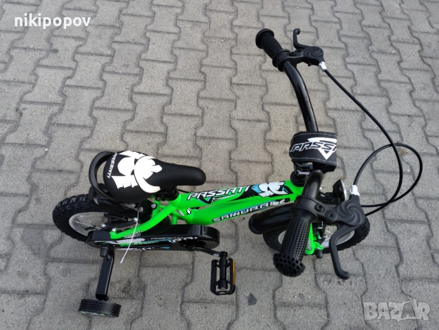 PASSATI Велосипед 12" SAMURAJ зелен, снимка 3 - Велосипеди - 53531815