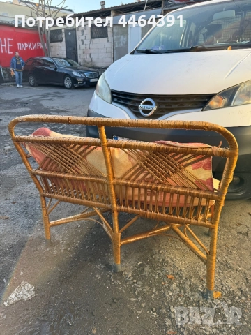 Двоен ратанов стол , снимка 5 - Градински мебели, декорация  - 52430561