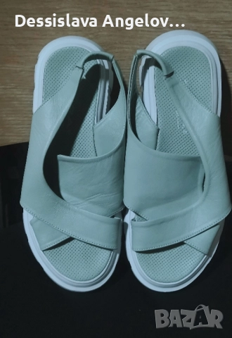 Дамски сандали в светло зелено 39, снимка 2 - Сандали - 51778024