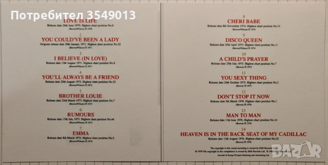 Неофициални cd / цд компакт дискове - нови - Hot Chocolate, снимка 12 - CD дискове - 53471911