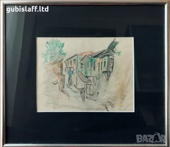 Картина "Пловдив", худ. Стоян Василев, 1950-те